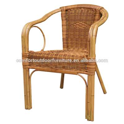 Natural Bamboo Look Finish Rattan Chair Bamboo Chair